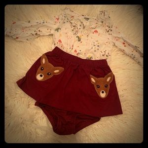 OshKosh deer skirt set